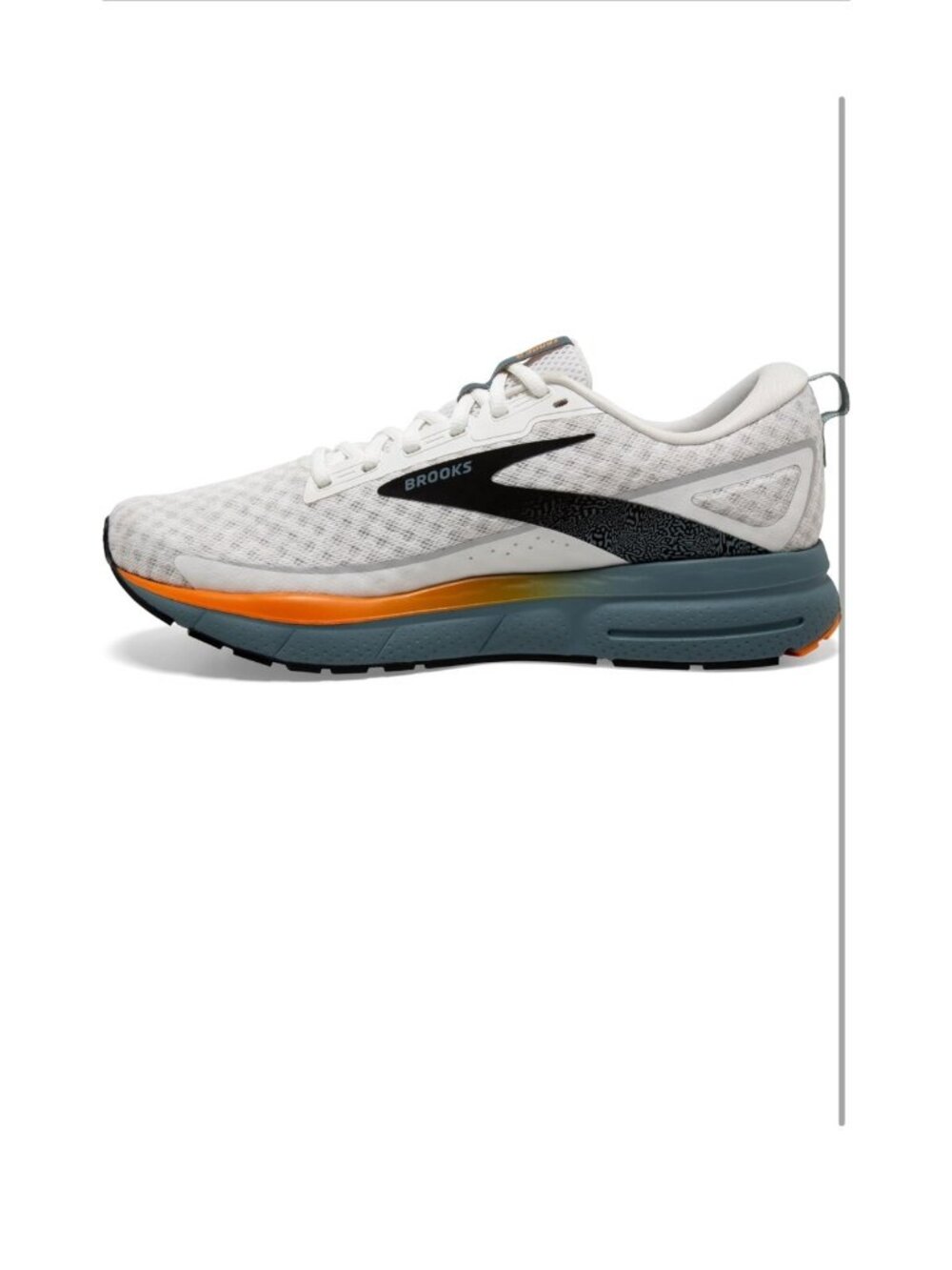 New Brooks Trace 3 White/Orange/Goblin Blue Neutral Running Shoes Men’s - Picture 5 of 5